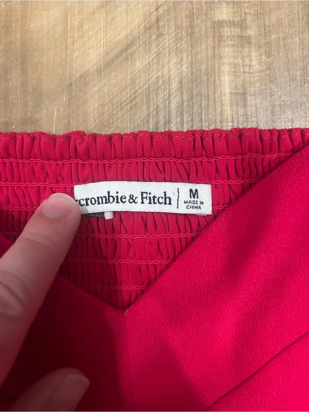Abercrombie & Fitch Hot Pink Puff-Sleeve Cropped Top